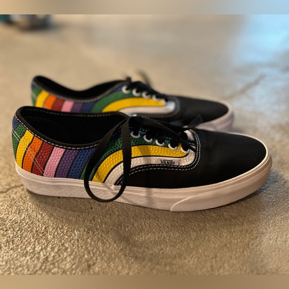 Custom PRIDE Vans Authentic Shoes - Picture 2 of 7